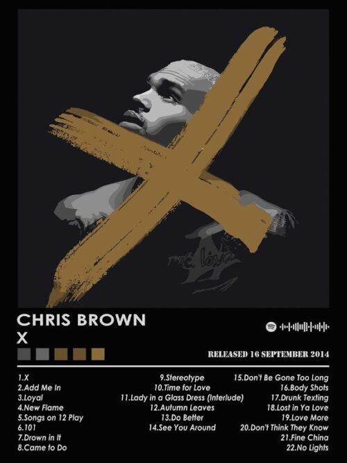 Chris Brown X Music Poster