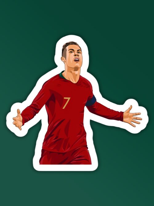 Christiano Ronaldo Celebration Football Sticker