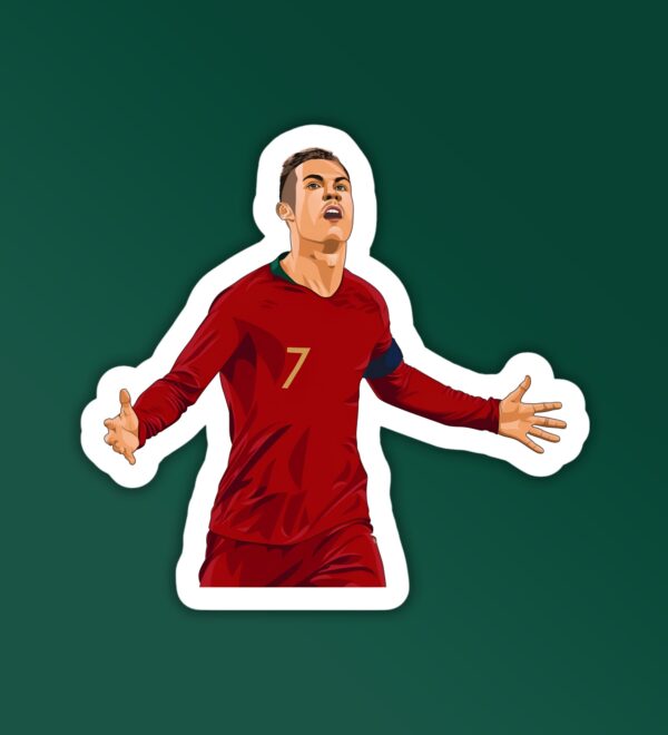 Christiano Ronaldo Celebration Football Sticker Christiano Ronaldo Celebration Football Sticker