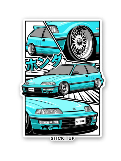 Civic Nouva Blue Sticker