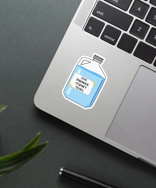 Civil Engineer Studnet Tears Sticker