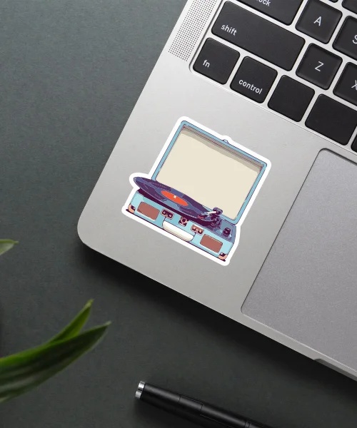 Classic Record Player Sticker