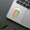 Clouds Puke Rainbow Sticker
