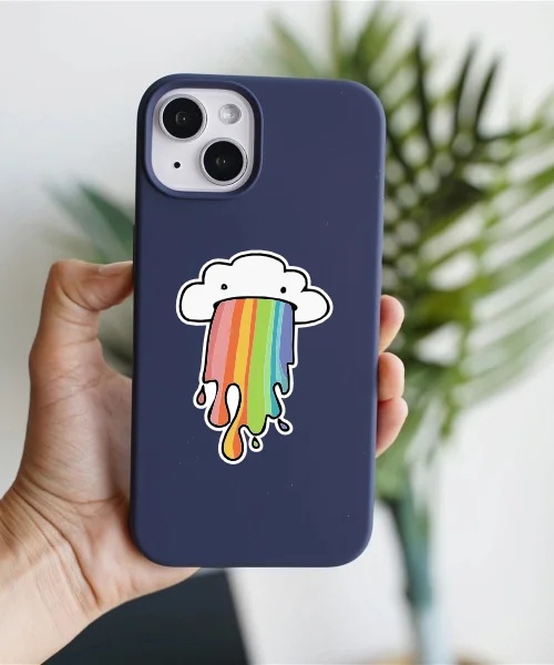 Clouds Puke Rainbow Sticker