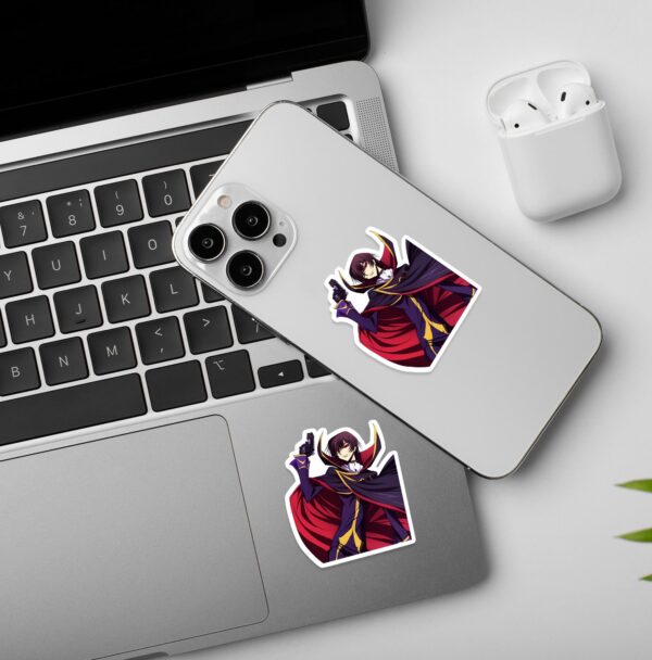 Code Geass Lelouch Zero Helmet Laptop Mobile Stickers Code Geass Lelouch Zero Helmet Laptop Mobile Stickers