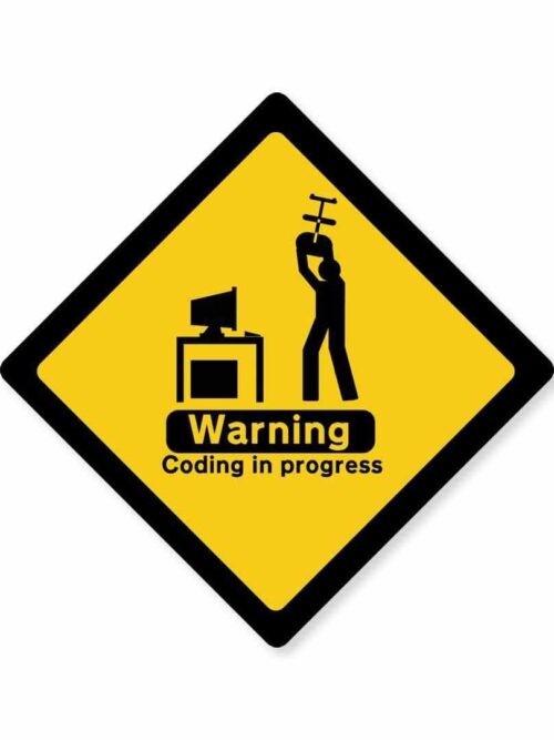Coding In Progress Sticker