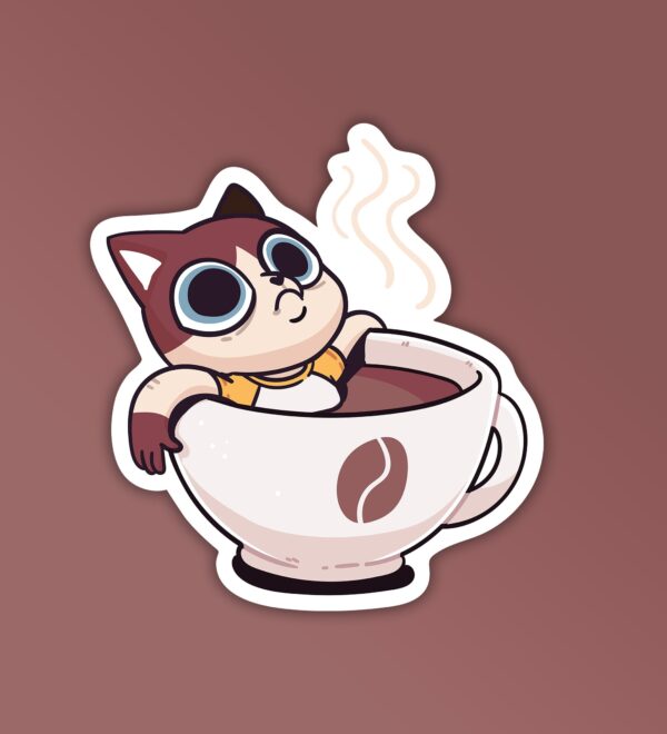 Coffee Tub Mobile Laptop Sticker Coffee Tub Mobile Laptop Sticker