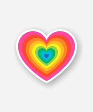 Colorful Heart Sticker