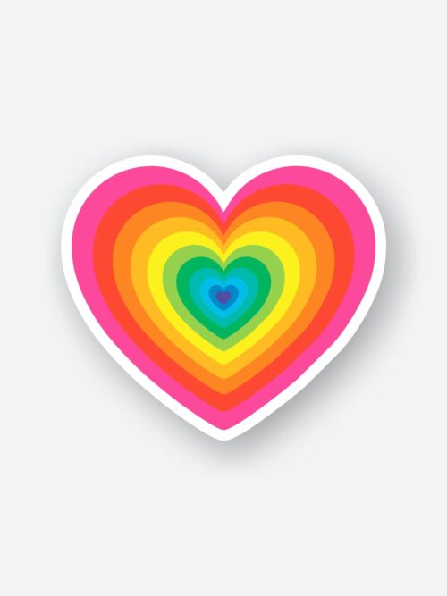 Colorful Heart Sticker