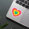 Colorful Heart Sticker