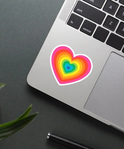 Colorful Heart Sticker Colorful Heart Sticker