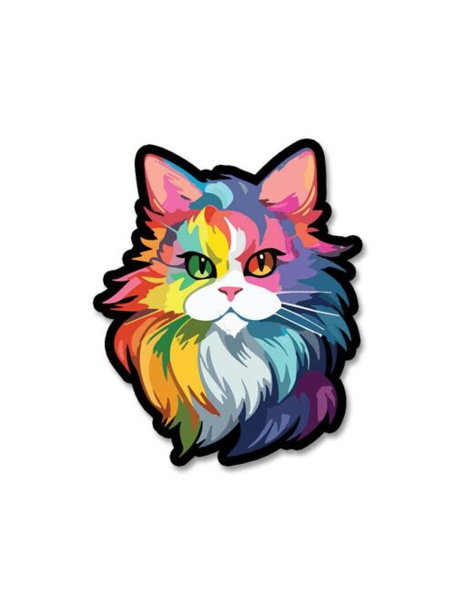 Colourful Cat Sticker