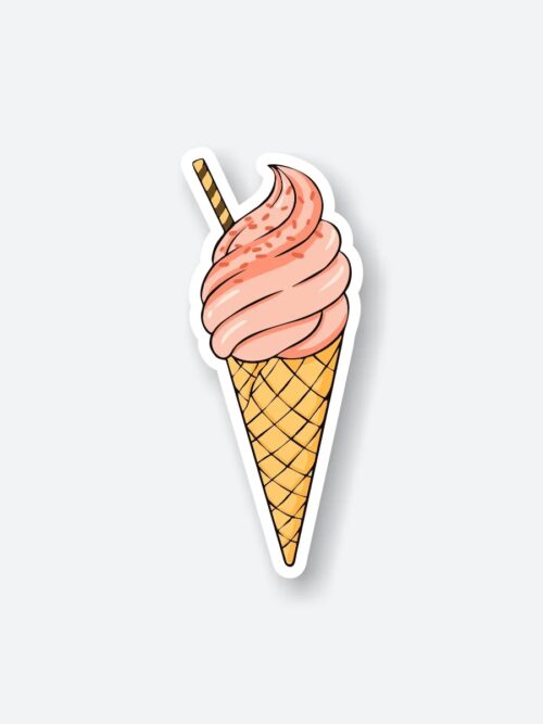 Cone Ice Cream Sticker