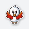 Confused Chick Sticker