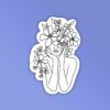 Contour Lineart 3 Laptop Mobile Stickers