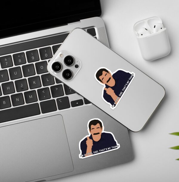Cool Dad Modern Family Laptop Mobile Sticker