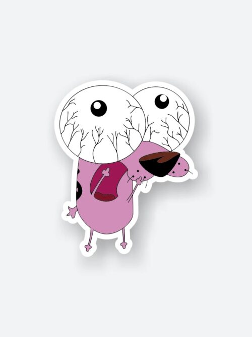 Courage The Cowardly Dog Frightened Sticker