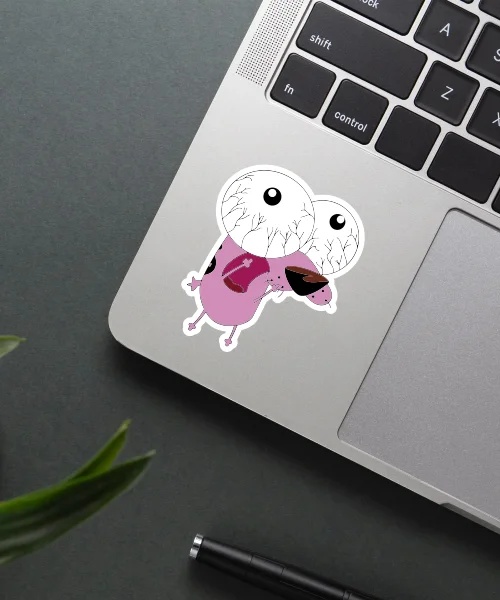 Courage The Cowardly Dog Frightened Sticker