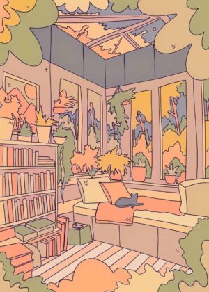 Cozy Sunroom Spring Vibes Poster