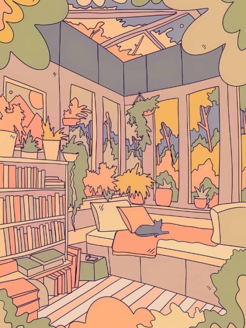 Cozy Sunroom Spring Vibes Poster