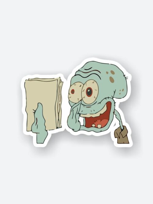 Crazy Squidward Sticker
