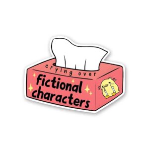 Crying Over Fictional Characters Sticker Crying Over Fictional Characters Sticker