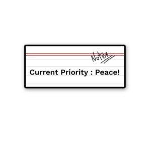 Current Priority Peace Sticker Current Priority Peace Sticker