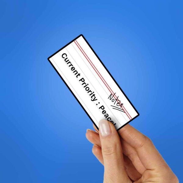 Current Priority Peace Sticker