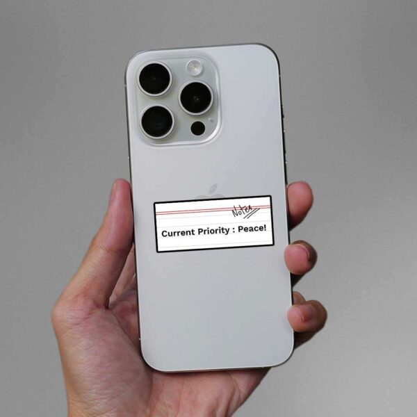 Current Priority Peace Sticker