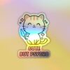 Cute But Psycho Holographic Laptop Mobile Sticker