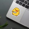 Cute Duck With Knife Sticker