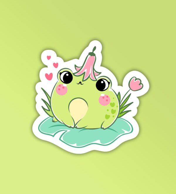 Cute Frog Heart Laptop And Mobile Stickers Cute Frog Heart Laptop And Mobile Stickers