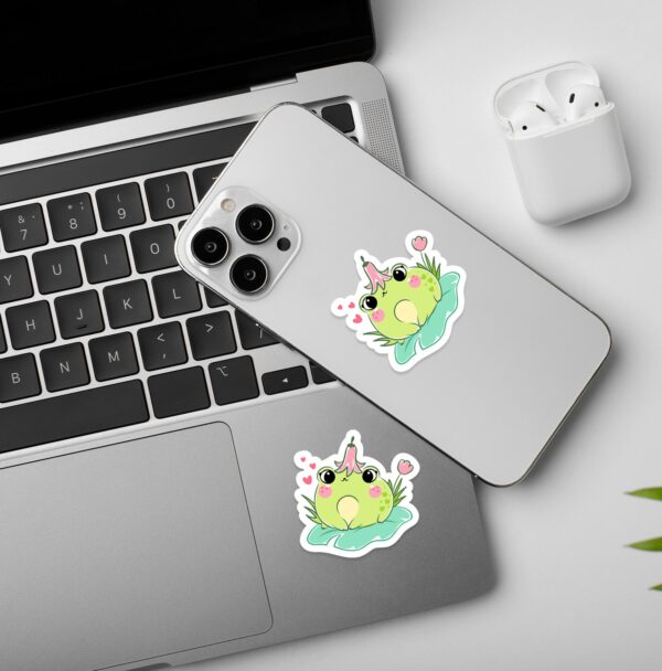 Cute Frog Heart Laptop And Mobile Stickers Cute Frog Heart Laptop And Mobile Stickers