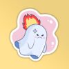 Cute Ghost Angry Laptop And Mobile Stickers