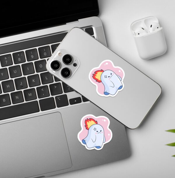 Cute Ghost Angry Laptop And Mobile Stickers Cute Ghost Angry Laptop And Mobile Stickers