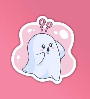 Cute Ghost Laptop And Mobile Stickers