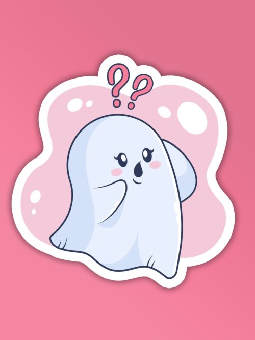 Cute Ghost Laptop And Mobile Stickers