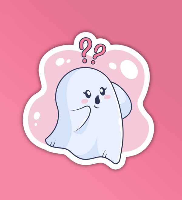 Cute Ghost Laptop And Mobile Stickers