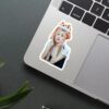 Cute Rose Black Pink Sticker