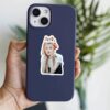 Cute Rose Black Pink Sticker
