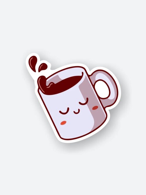 Cute Sleepy Mug Coffee Sticker
