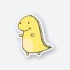 Cute Yellow Dinosaur Sticker