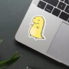 Cute Yellow Dinosaur Sticker