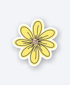 Cute Yellow Flower Sticker