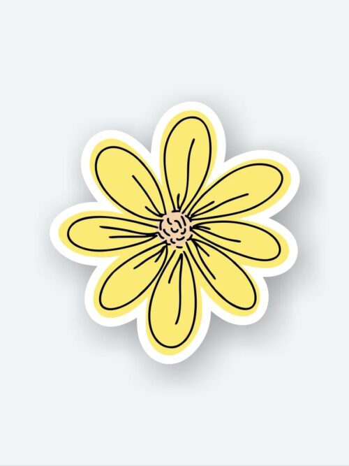 Cute Yellow Flower Sticker