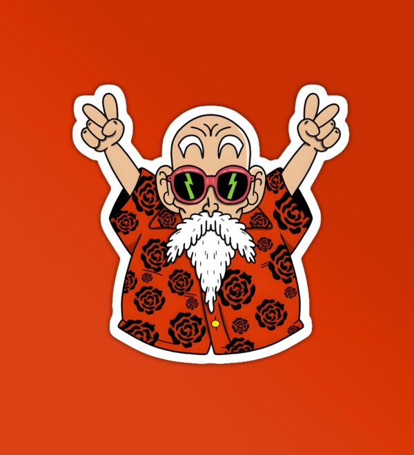 DBZ Master Roshi Laptop Mobile Stickers DBZ Master Roshi Laptop Mobile Stickers