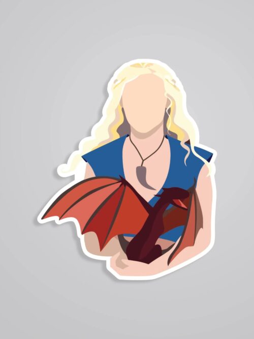 Daenerys Targaryen Minimalist TV Shows Stickers