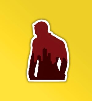 Daredevil Silhuette Laptop Mobile Sticker