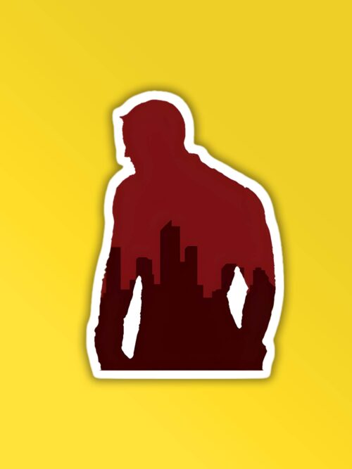 Daredevil Silhuette Laptop Mobile Sticker