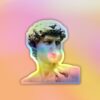 David Bubblegum Holographic Laptop Mobile Sticker